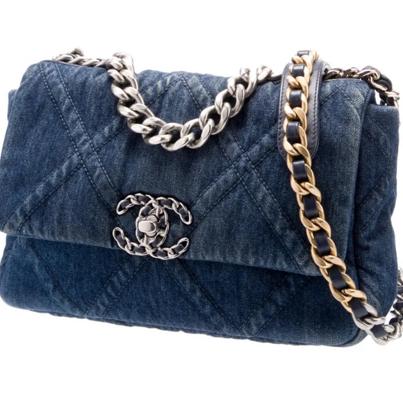 CHANEL 19 Denim Flap Bag - Picture 1 of 4